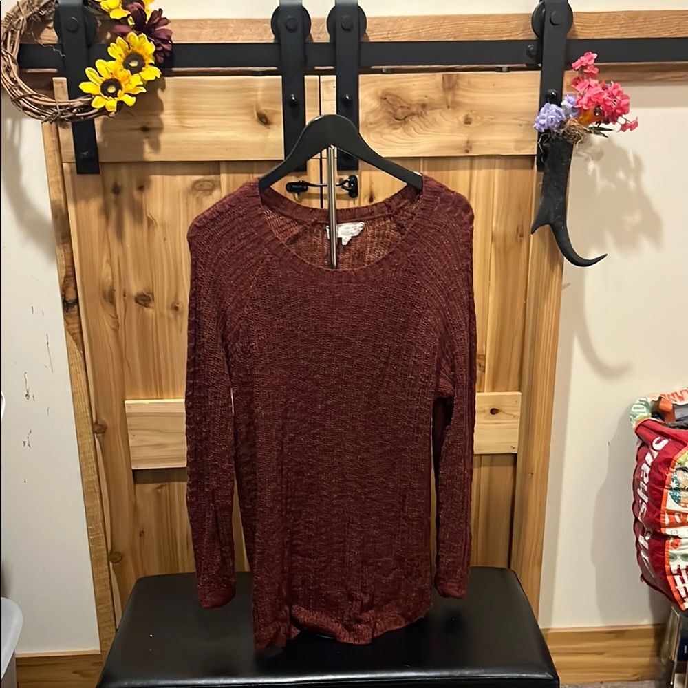 Pink Republic Burgundy (Wine Country) Long Sleeve Top